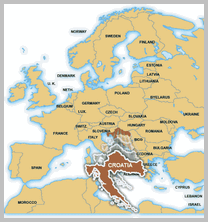karta europe s Rabom